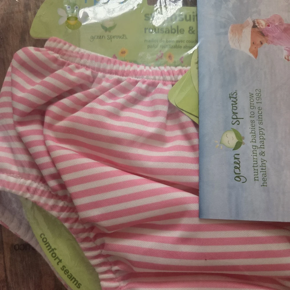 Swim Diaper Cover - i Play Pink and White - 24 mos - Brand NEW